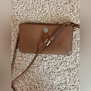Tory Burch Brown Pebble Shoulder Bag